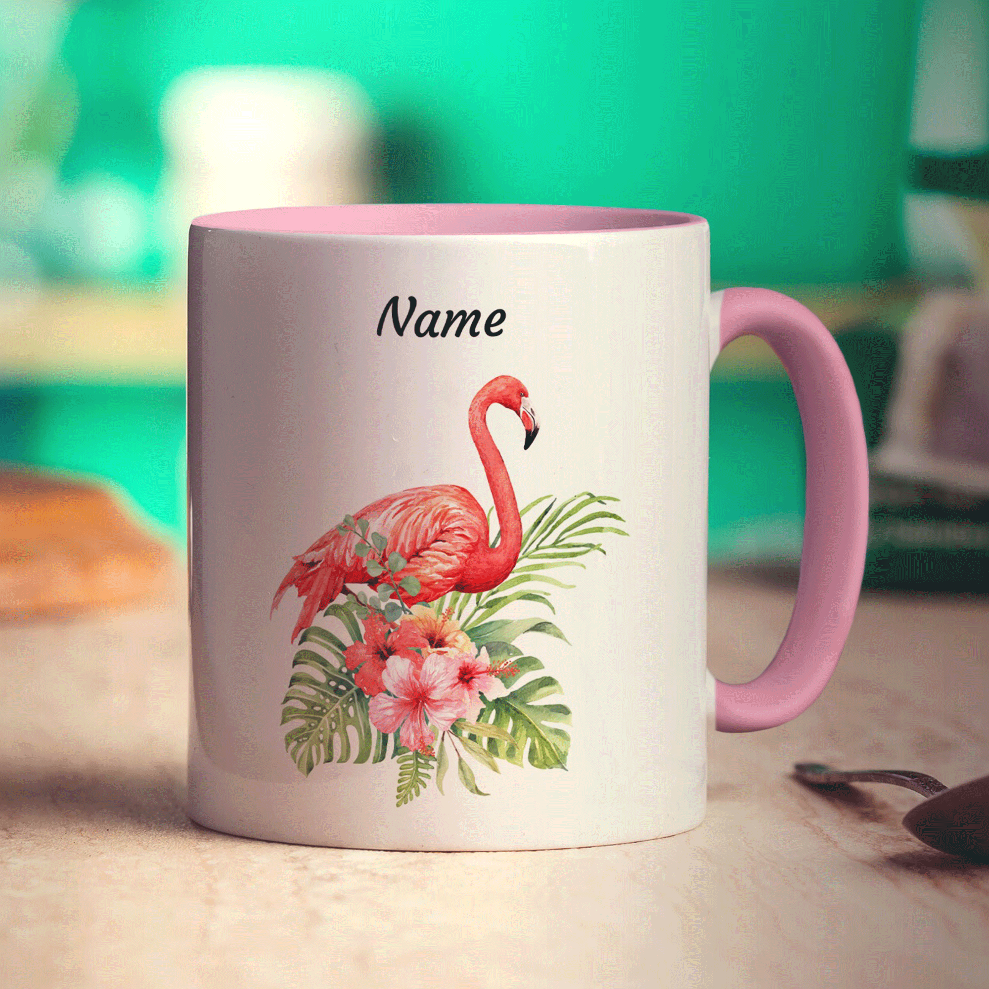 Personalised Flamingo Mug