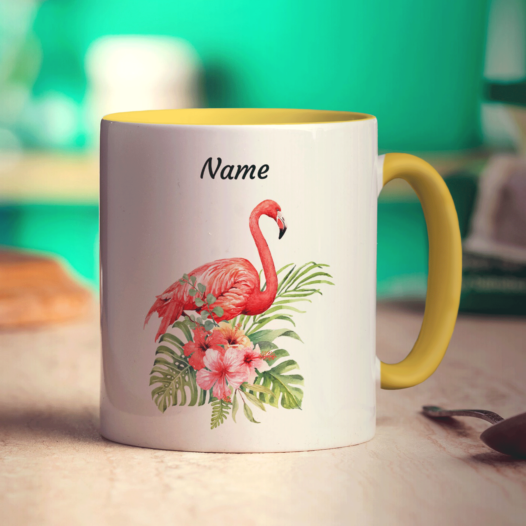 Personalised Flamingo Mug