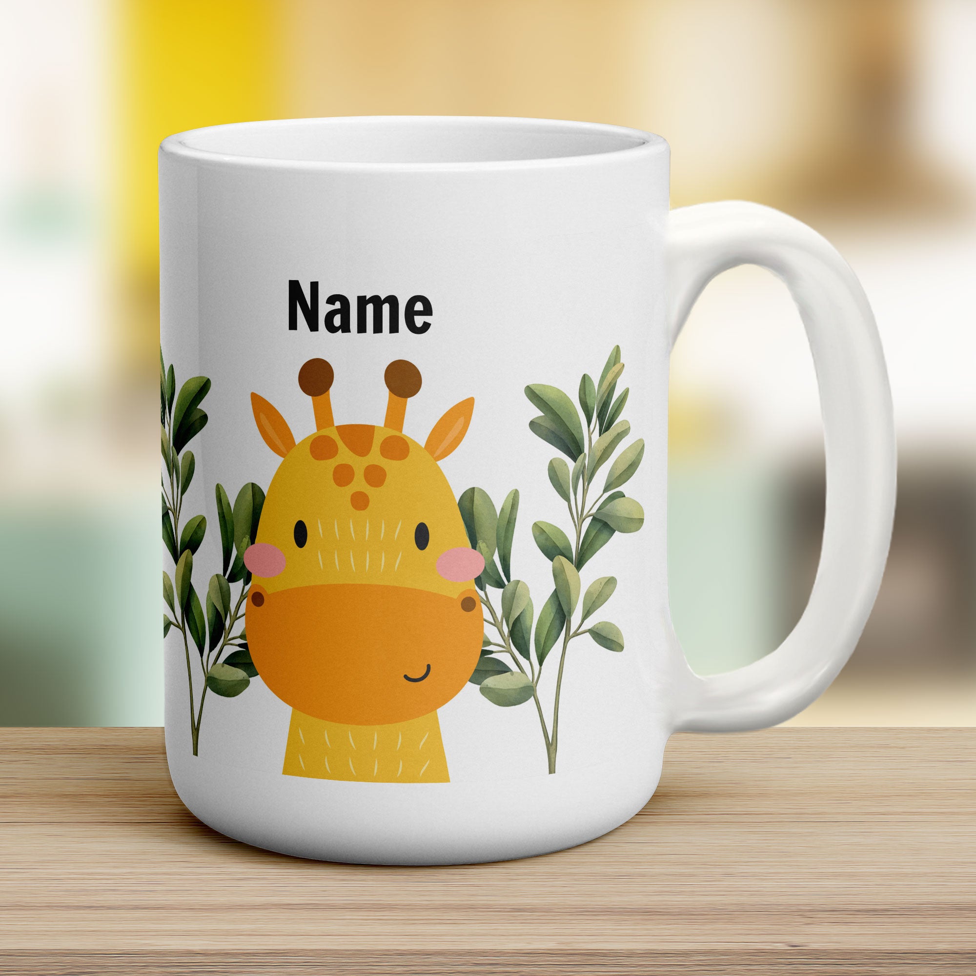 Personalised Giraffe Mug - Jumbo 440ml (15oz) / White