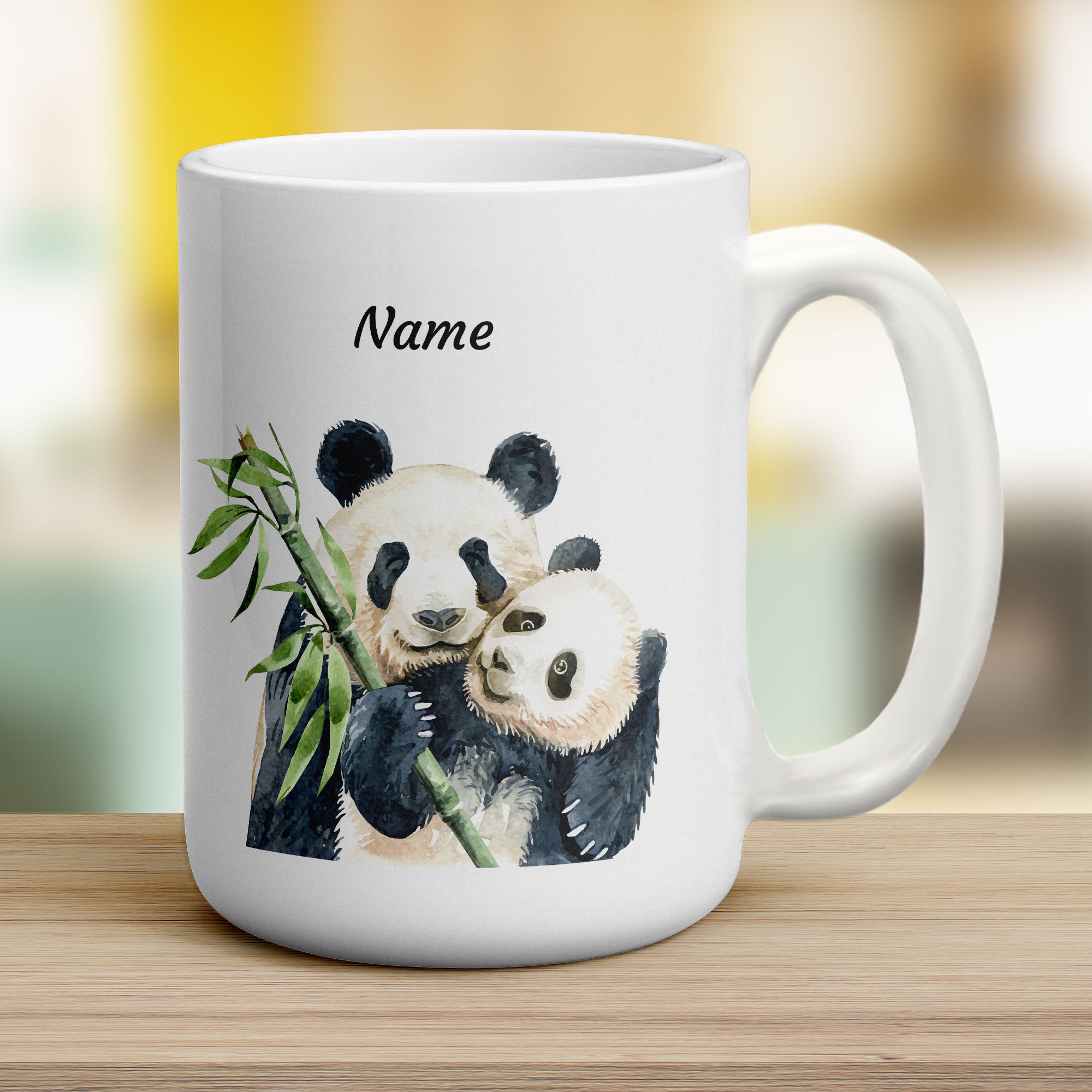 Personalised Hugging Pandas Mug