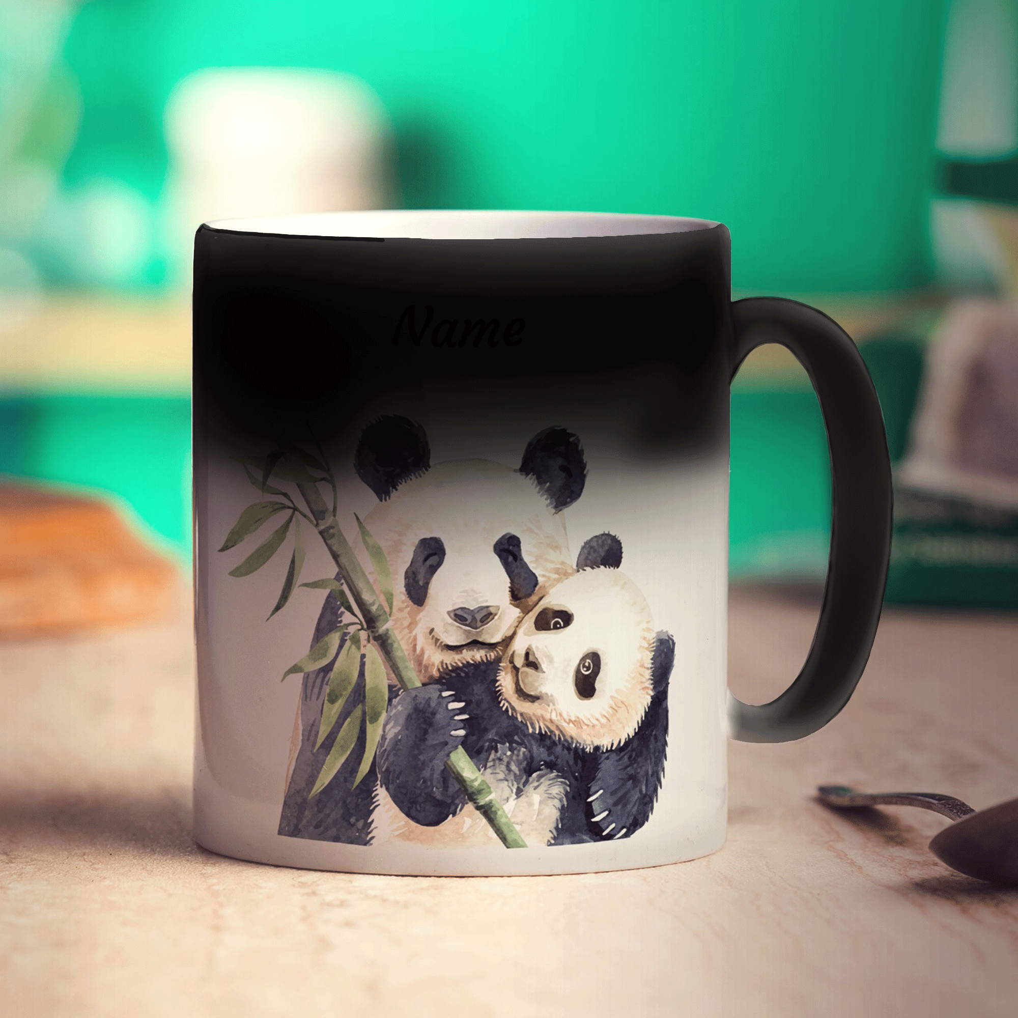 Personalised Hugging Pandas Mug