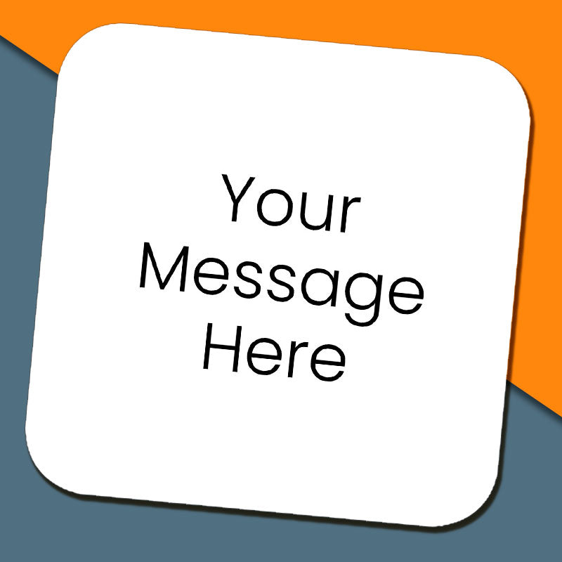 Personalised Message Coaster - Black
