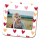 Personalised Photo Coaster with Hearts