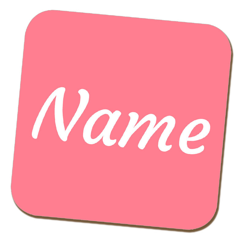 Personalised Pink Coaster With Name
