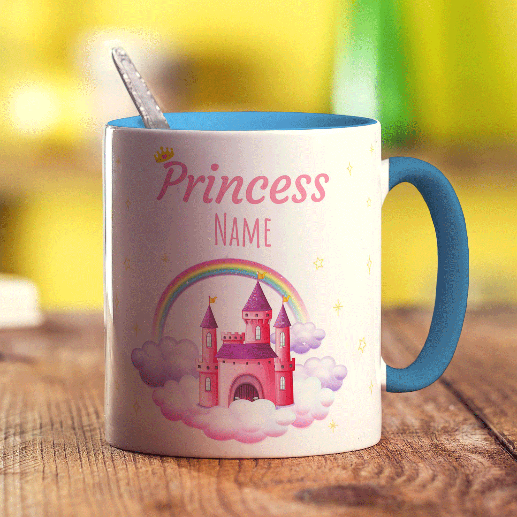 Personalised Princess Mug - Standard 330ml (11oz) / Blue