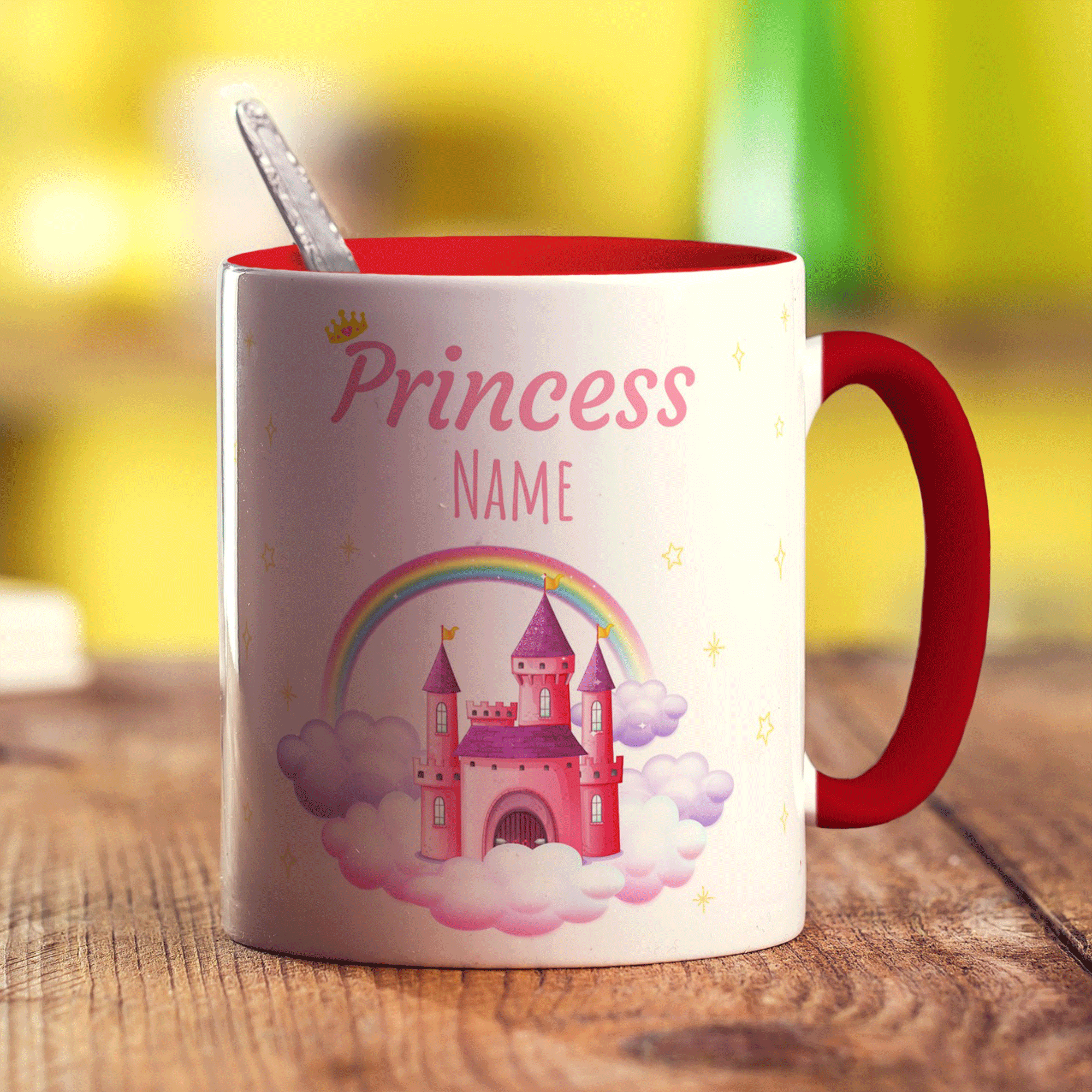 Personalised Princess Mug - Standard 330ml (11oz) / Red