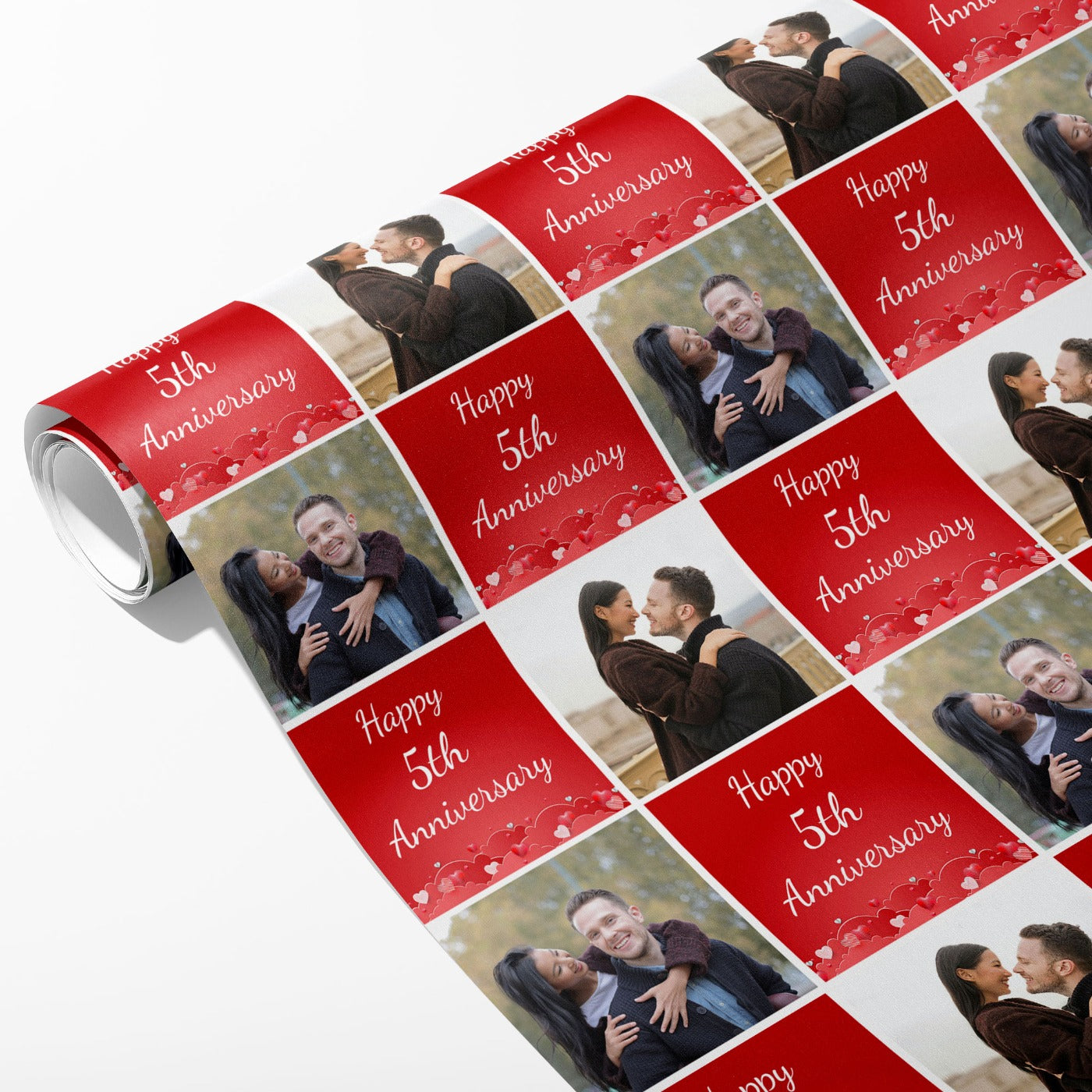 Personalised Year Anniversary Photo Wrapping Paper - Add Any Year