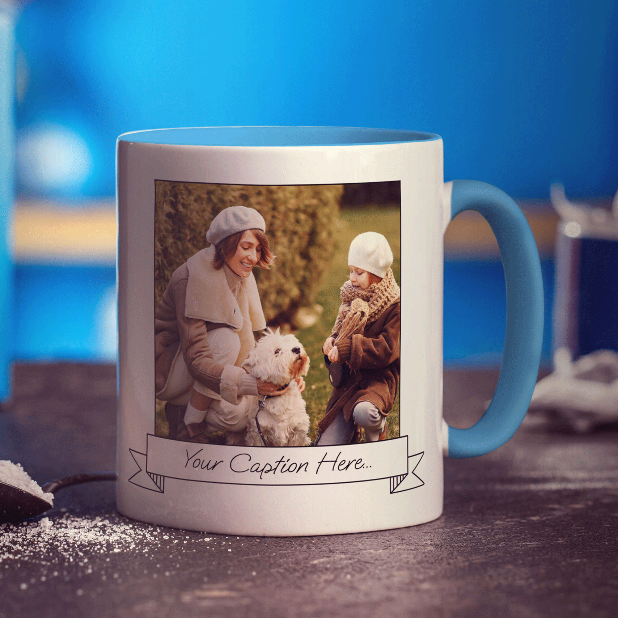 Photo and Caption Banner Mug