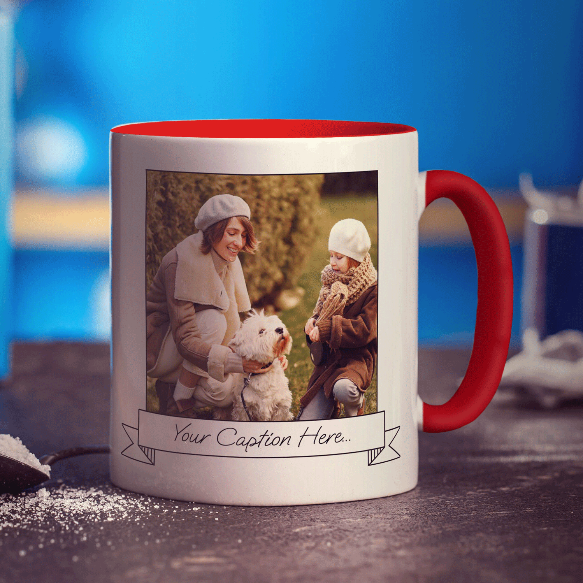 Photo and Caption Banner Mug