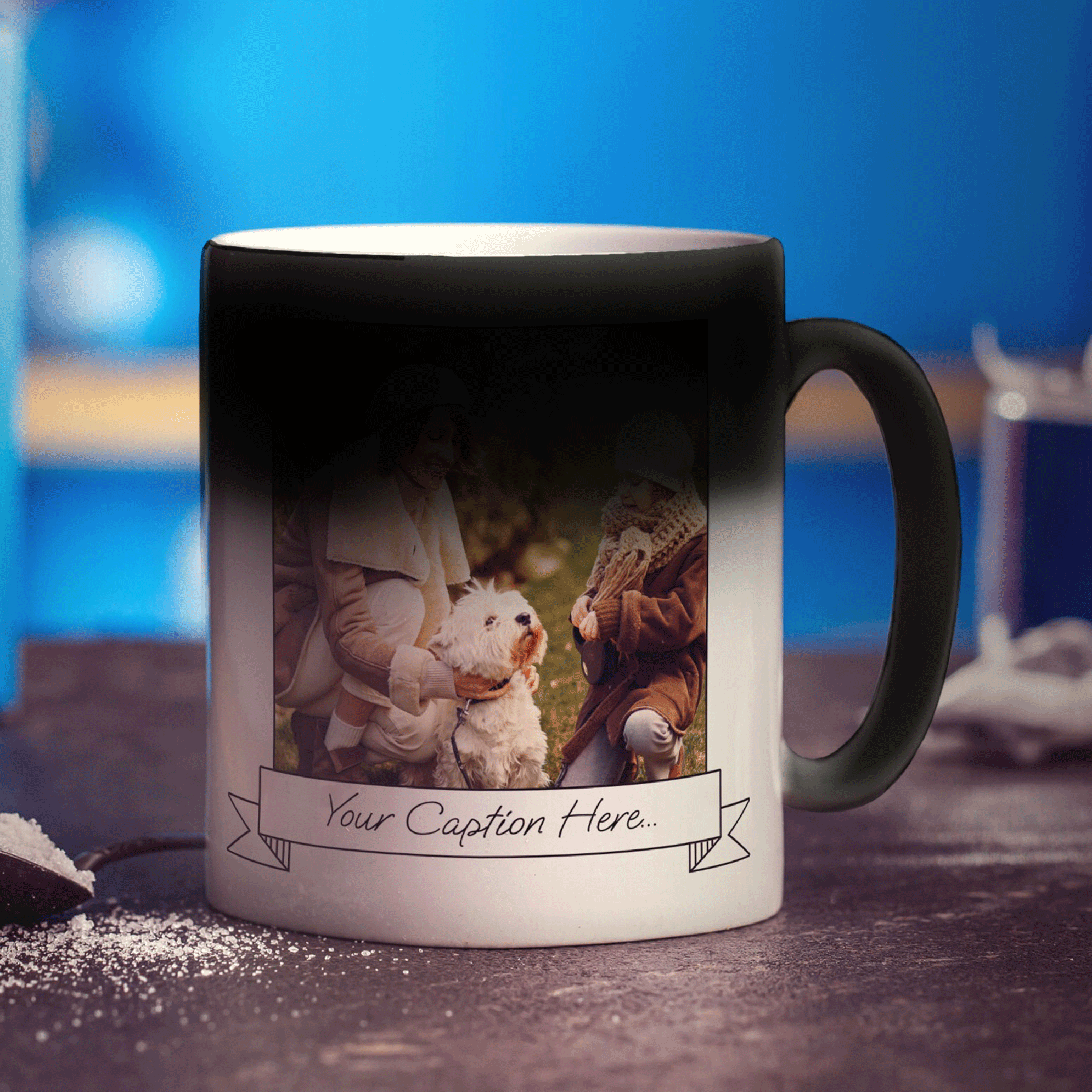 Photo and Caption Banner Mug