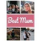 Personalised Photo Grid Best Mum Card Standing Up