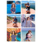 Personalise Photo Grid Greetings Card Lying Down