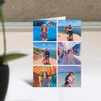 Personalise Photo Grid Greetings Card Standing Up
