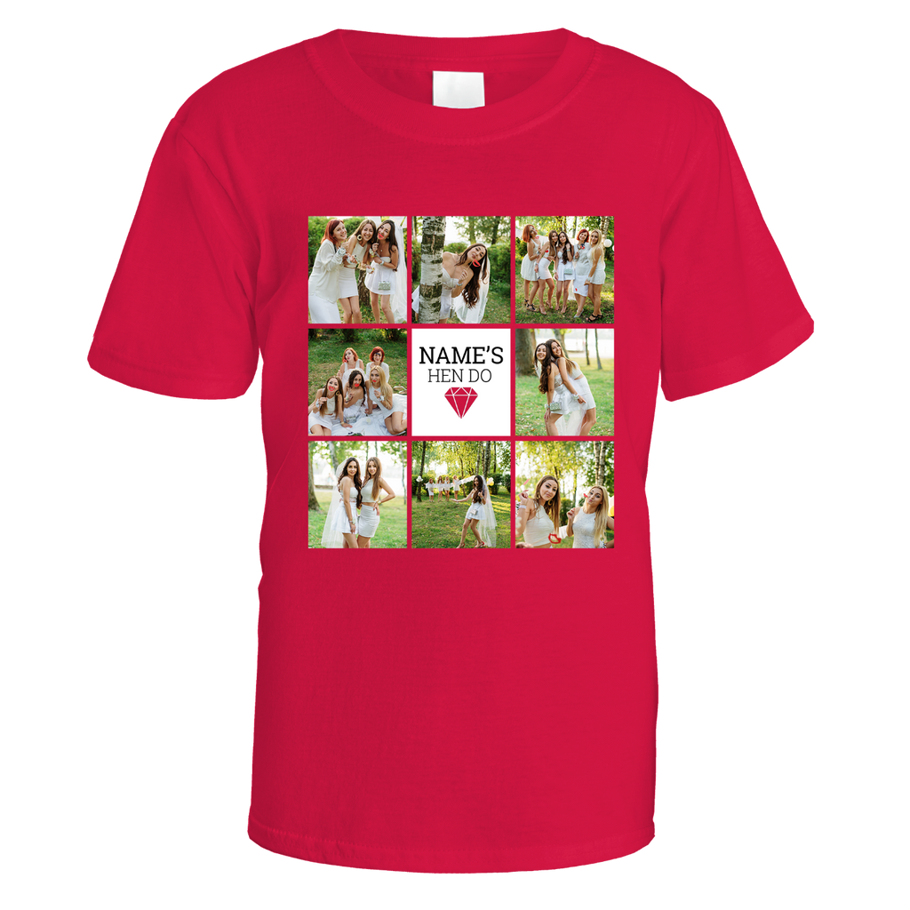 Photo Grid Hen Do T-Shirt