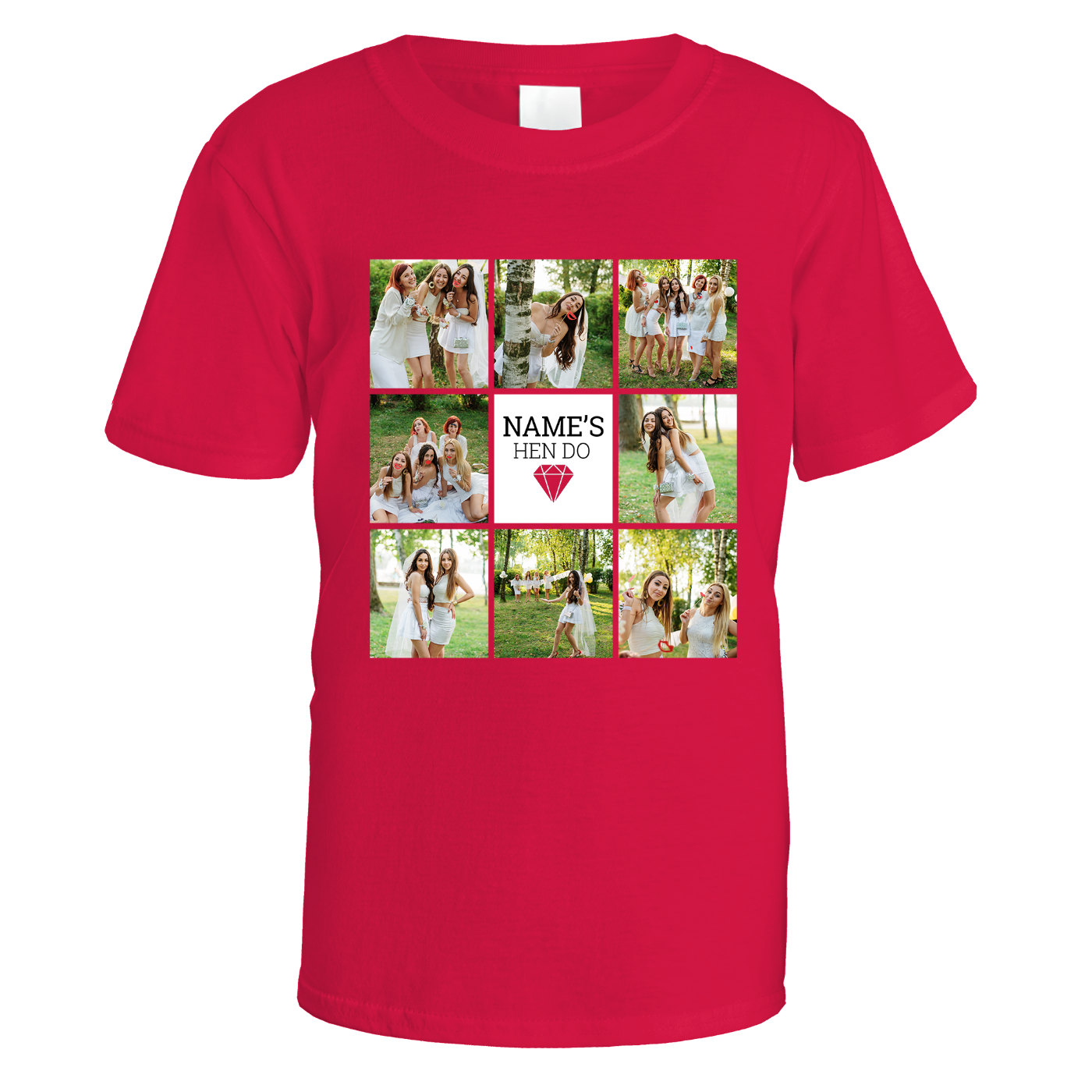 Photo Grid Hen Do T-Shirt