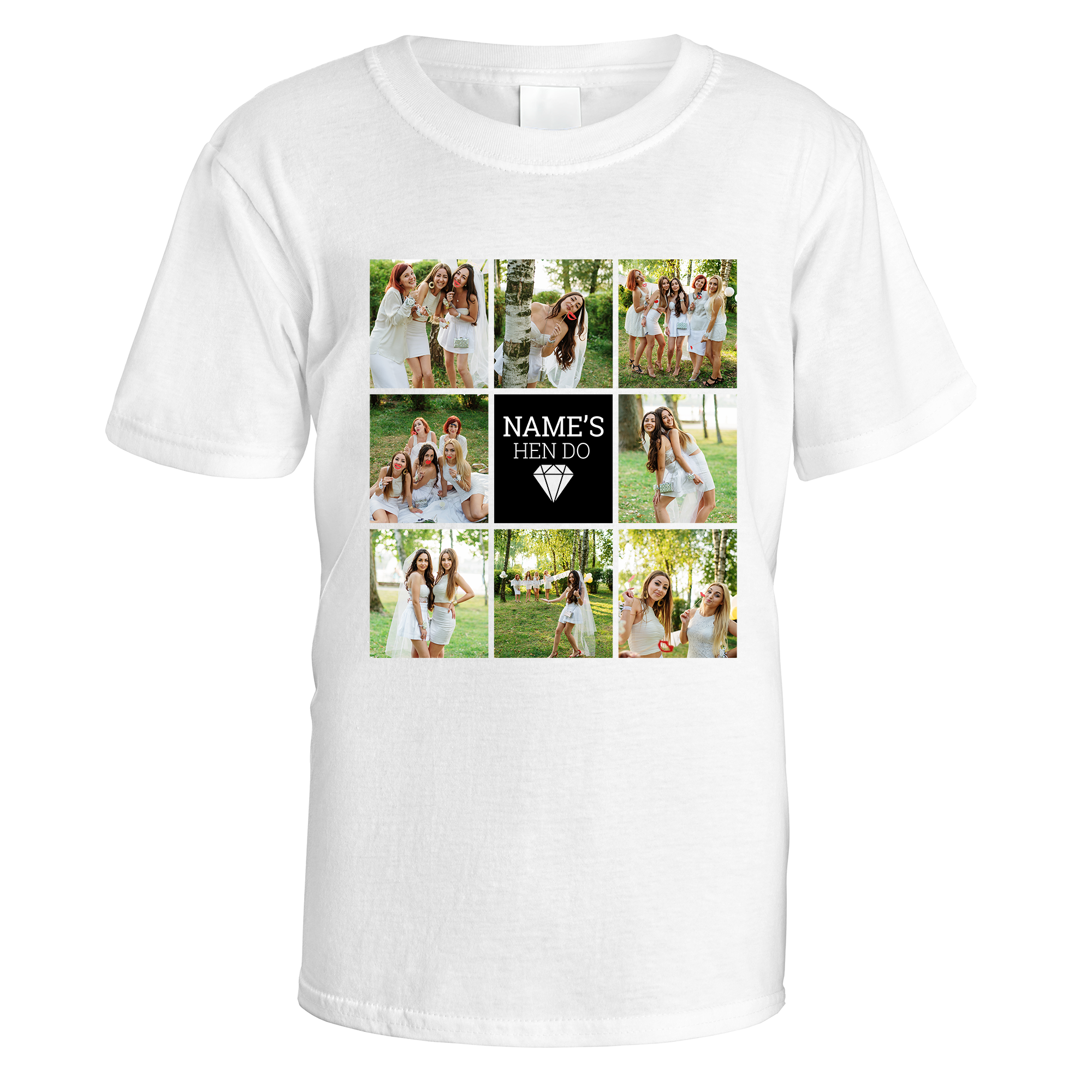 Photo Grid Hen Do T-Shirt