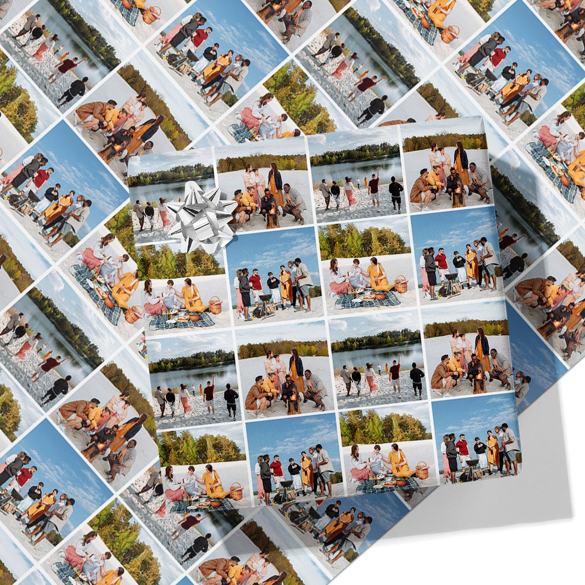 Photo Grid Wrapping Paper
