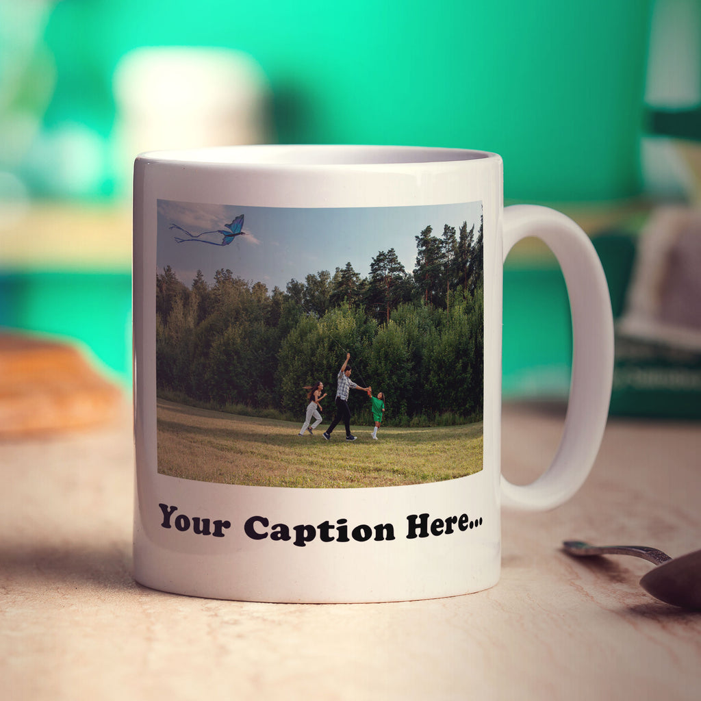 Photo Mug with Caption and Message