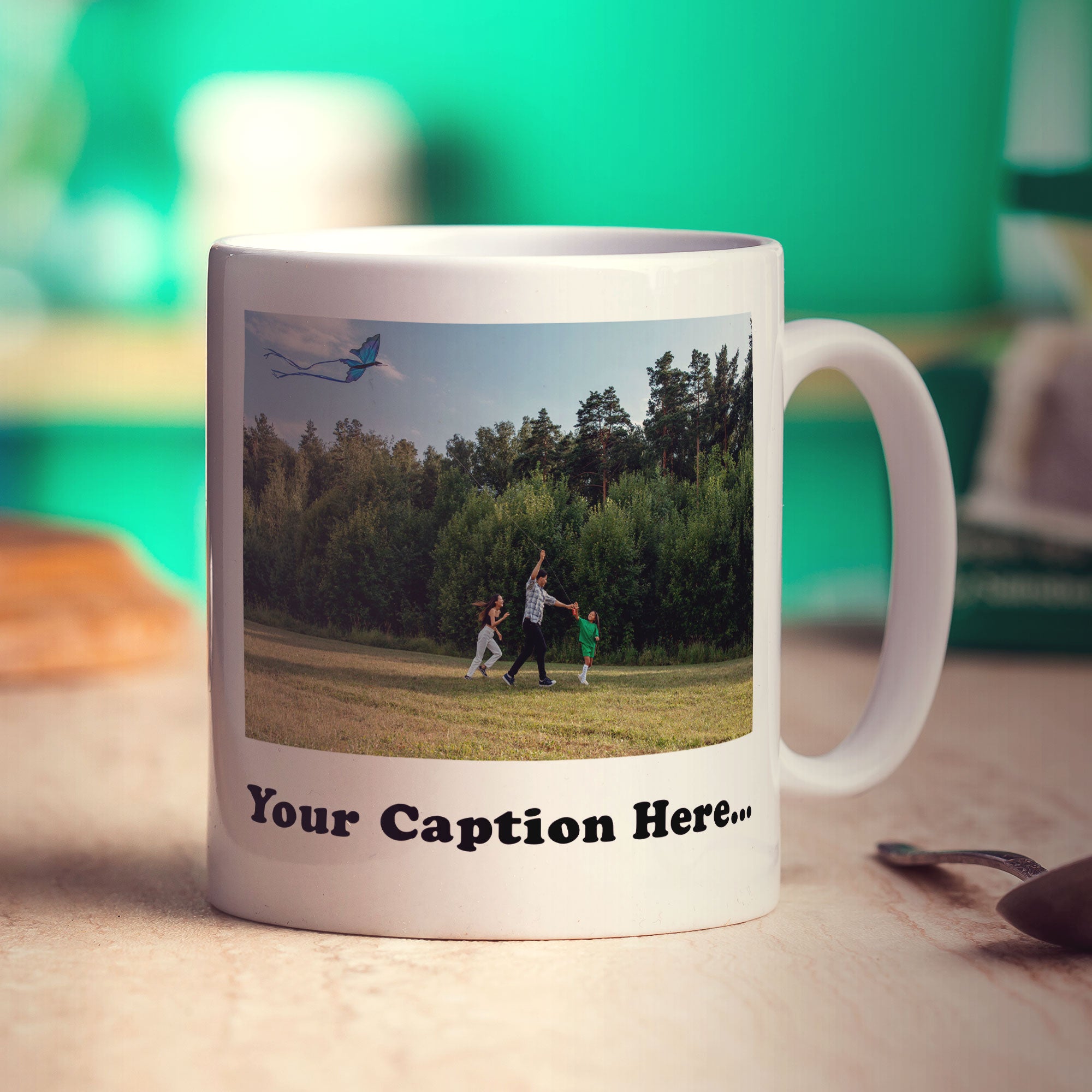 Photo Mug with Caption and Message