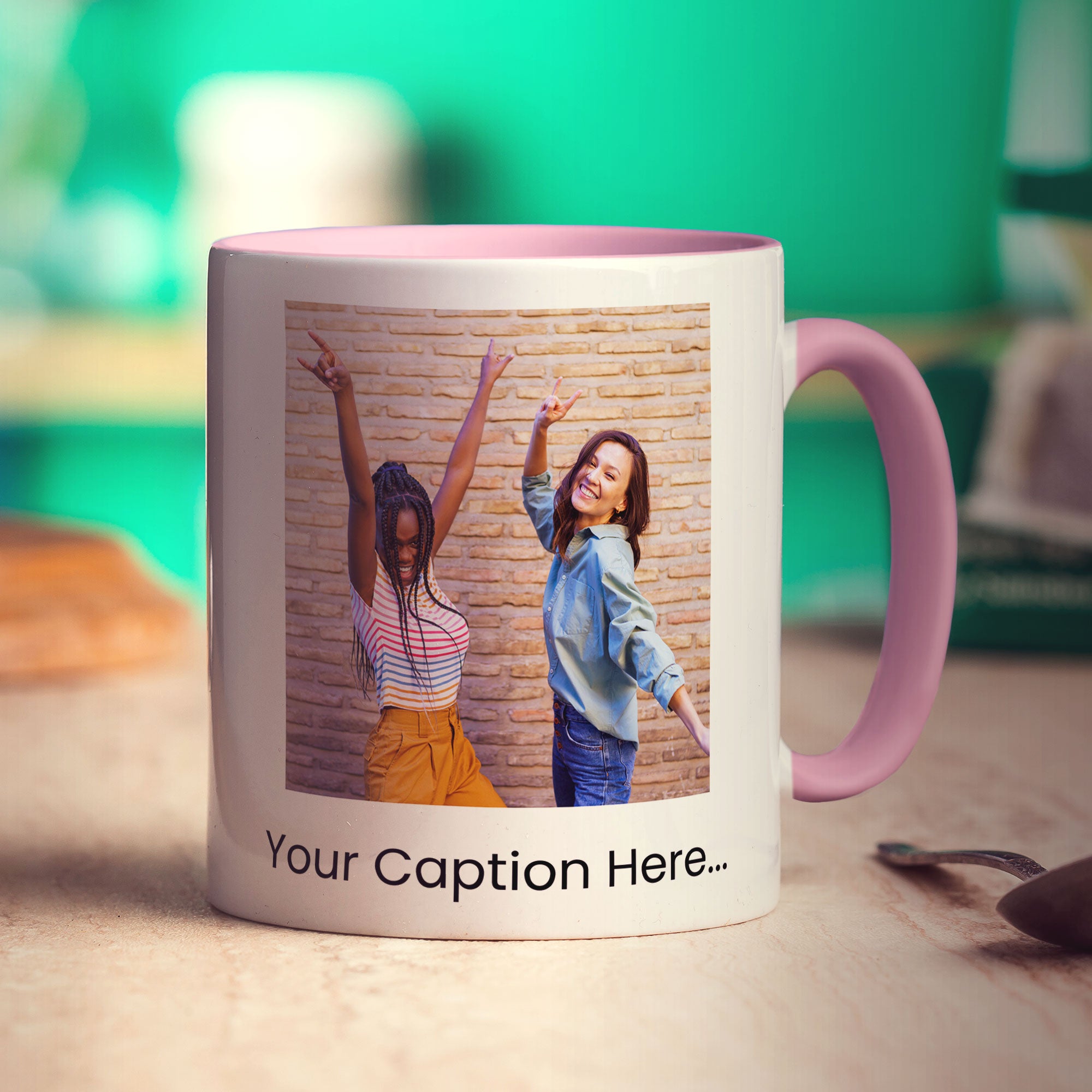 Double Sided Photo and Caption Mug