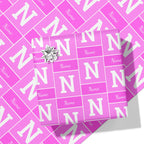 Pink Colour Name and Initial Wrapping Paper