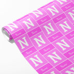 Pink Colour Name and Initial Wrapping Paper