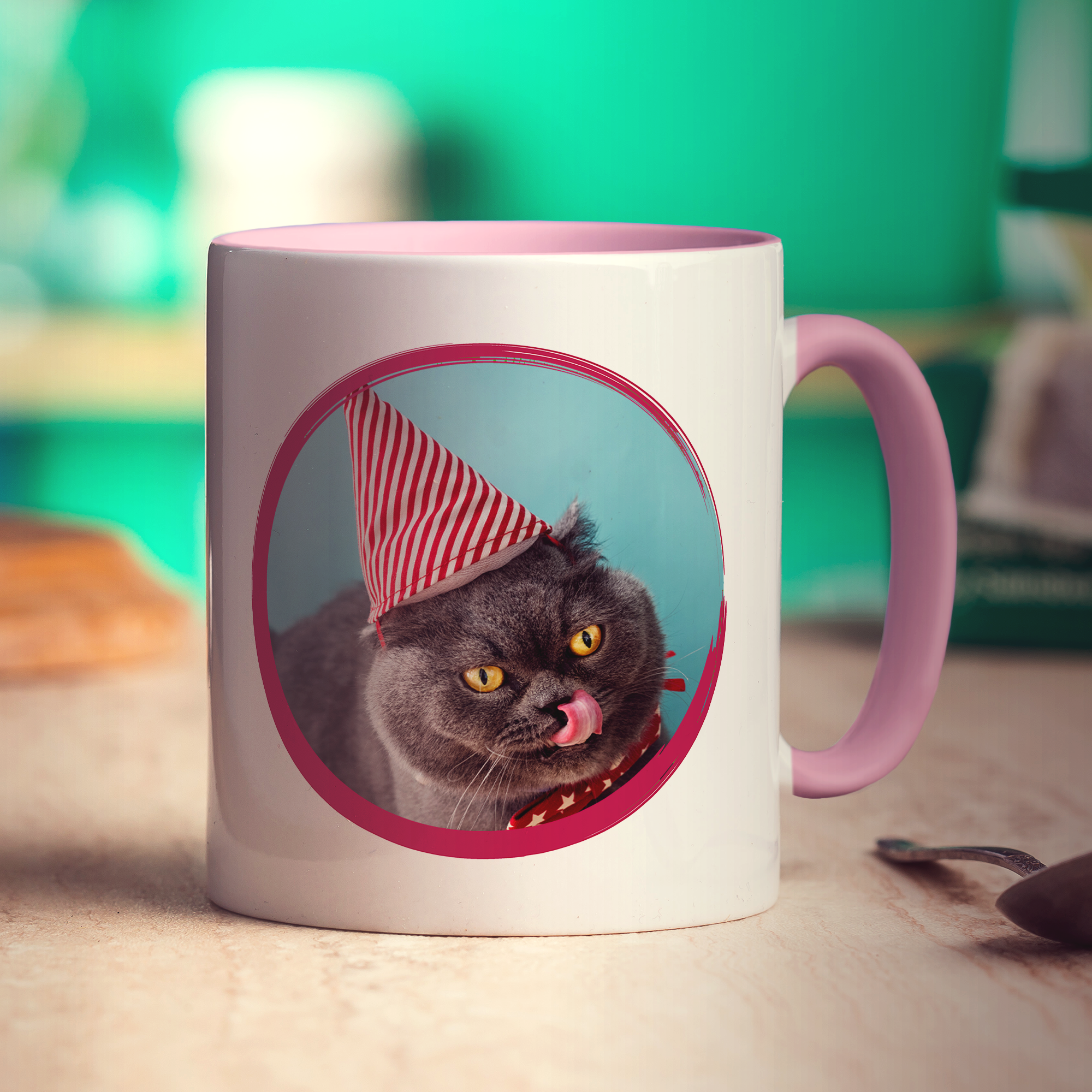 Happy Birthday Photo Mug - Standard 330ml (11oz) / Pink