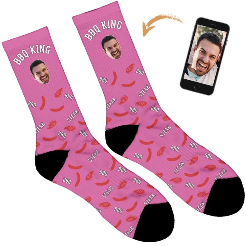 BBQ King Personalised Socks