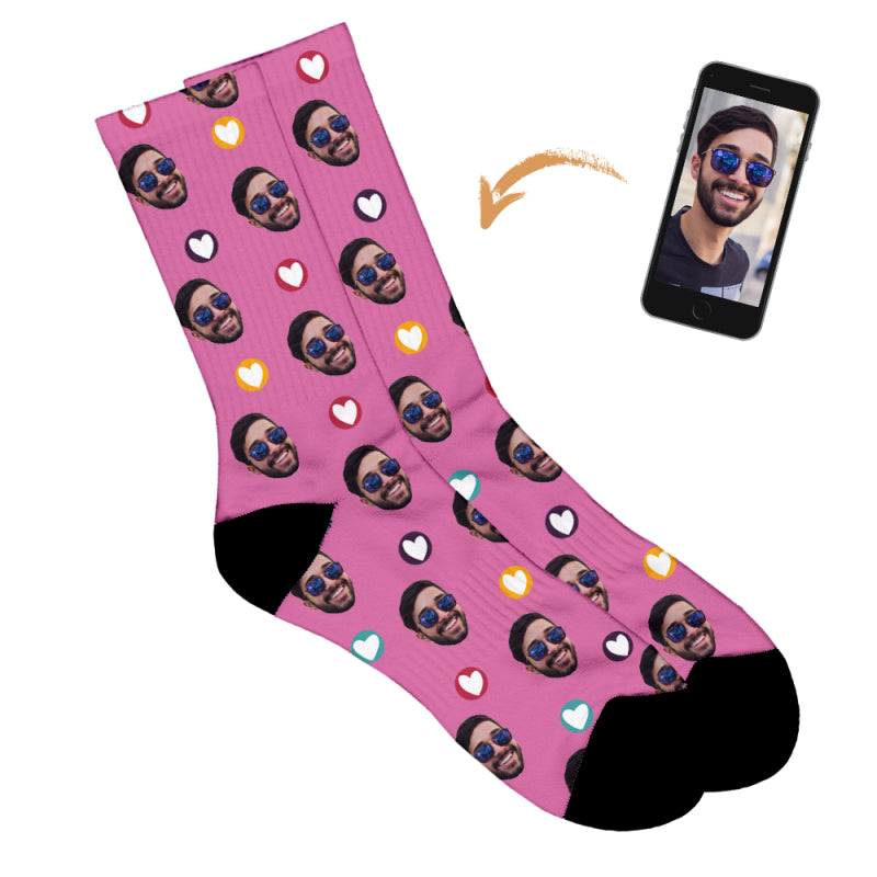 Love Hearts Personalised Socks