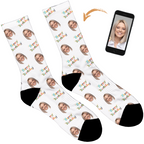 Birthday Personalised Socks - Plain White / Mens: 6-8 UK / 7-9 US