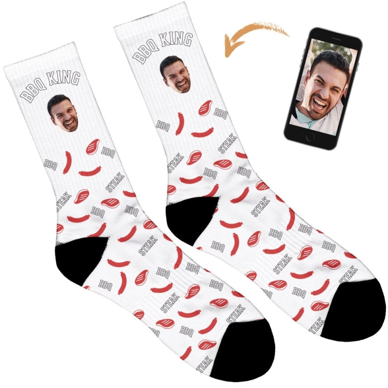 BBQ King Personalised Socks