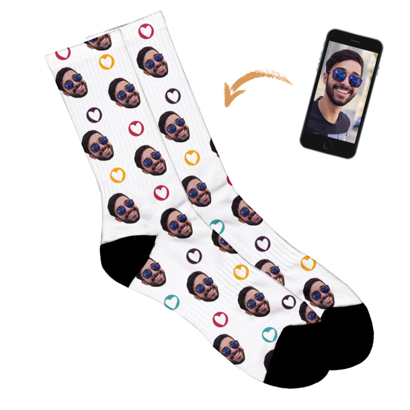 Love Hearts Personalised Socks