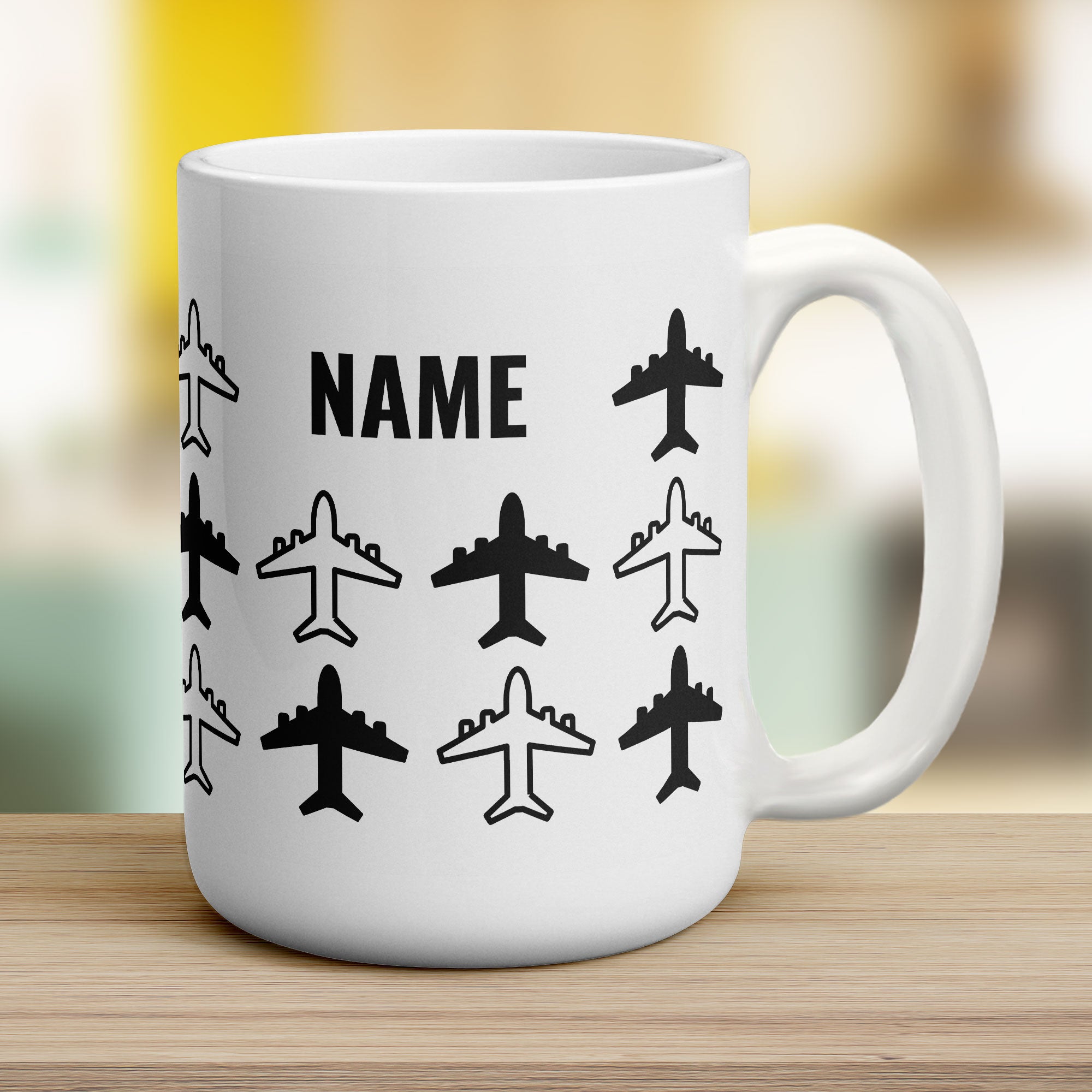 Planes Silhouette Personalised Mug