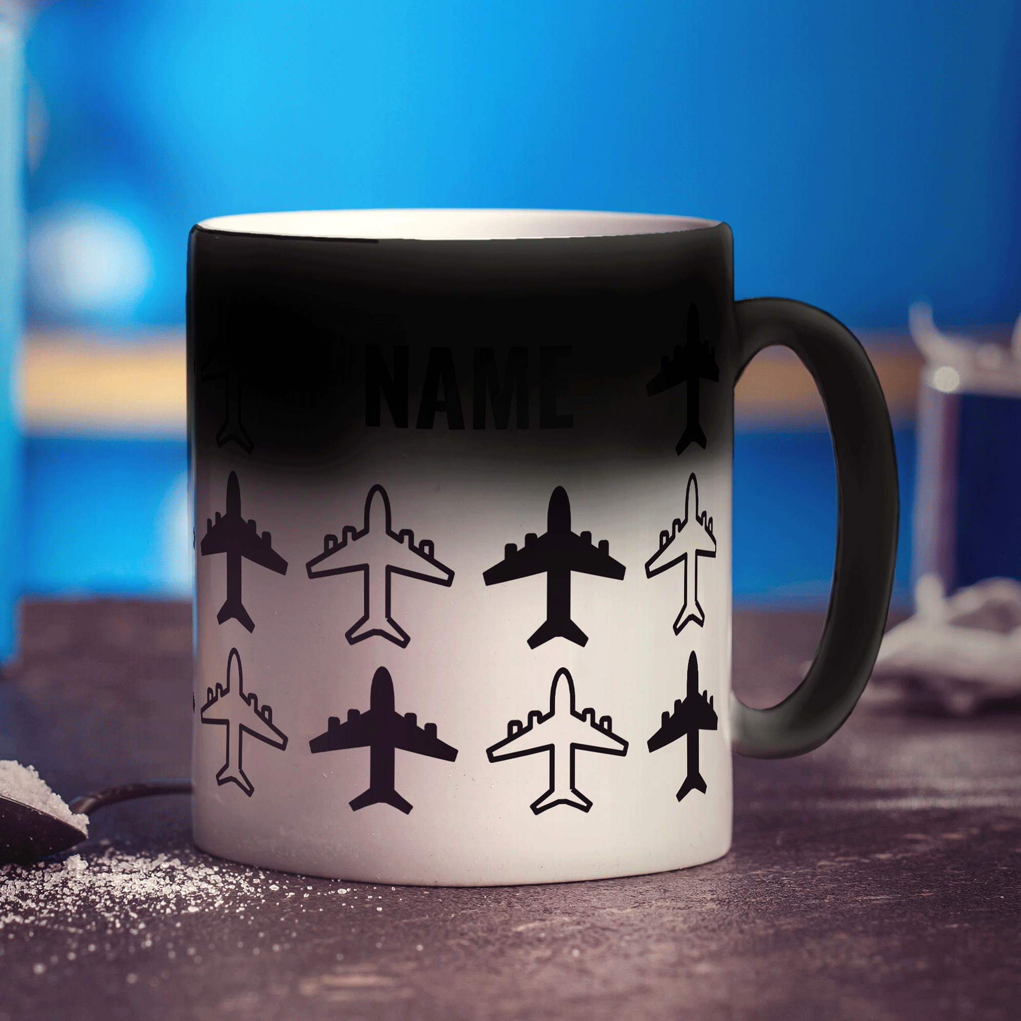Planes Silhouette Personalised Mug