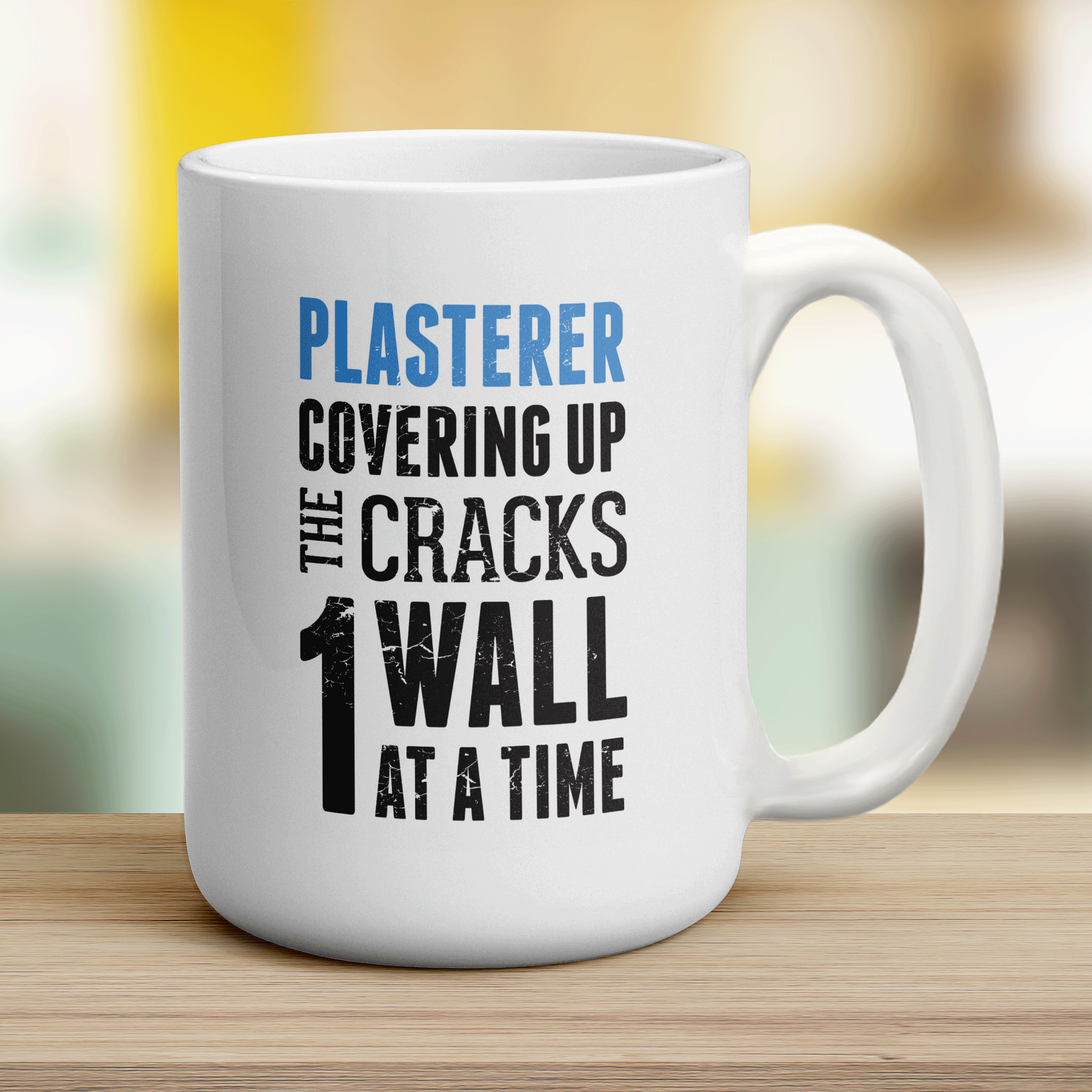 Plasterer - Covering Up the Cracks 1 Wall at a Time Mug - Jumbo 440ml (15oz) / White