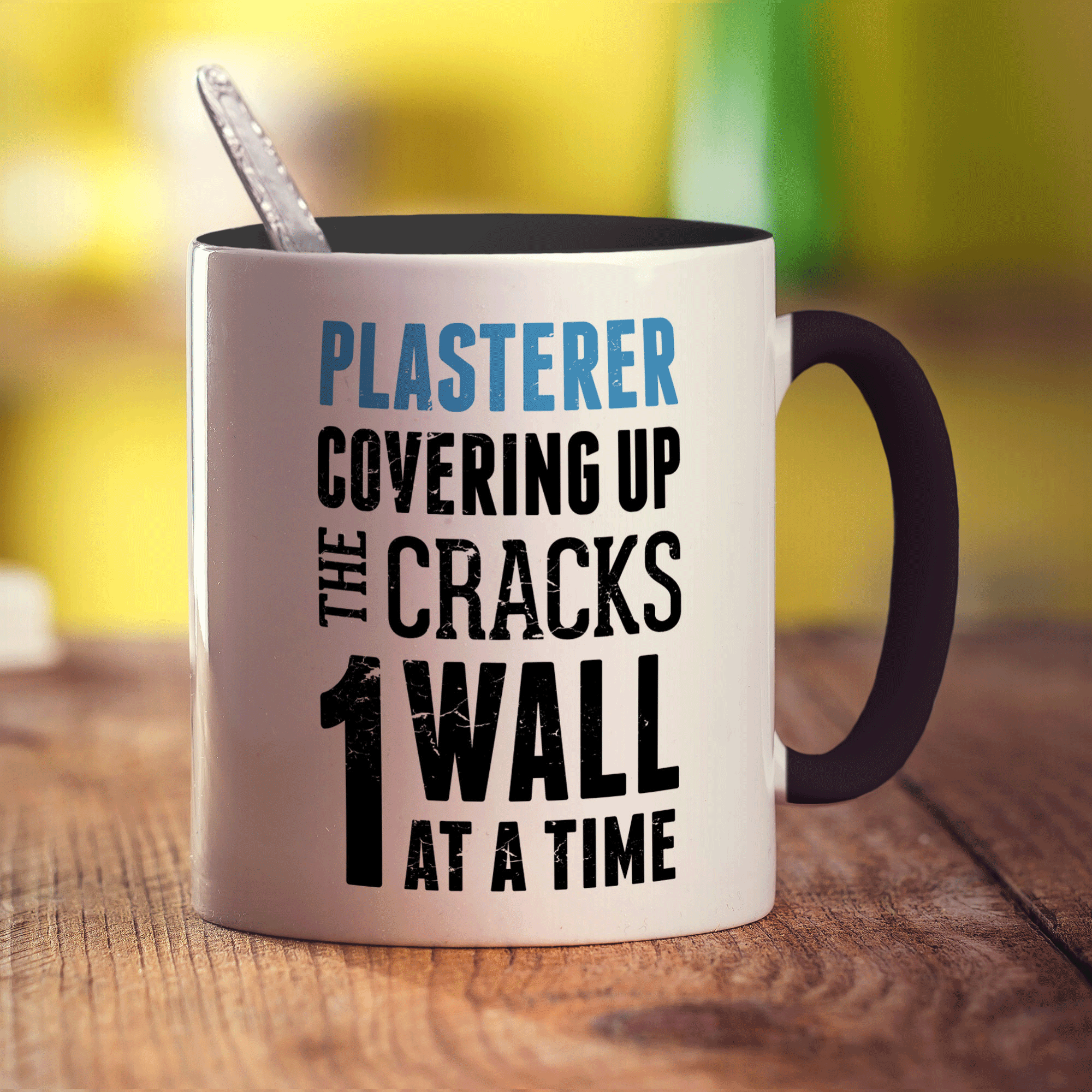 Plasterer - Covering Up the Cracks 1 Wall at a Time Mug - Standard 330ml (11oz) / Black