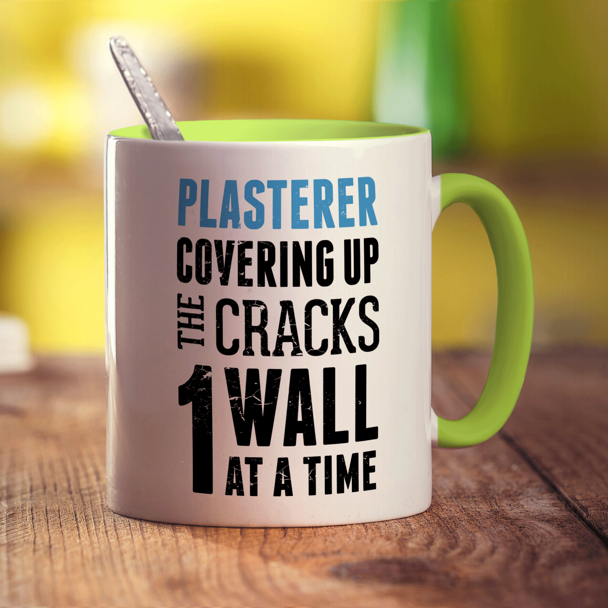 Plasterer - Covering Up the Cracks 1 Wall at a Time Mug - Standard 330ml (11oz) / Green
