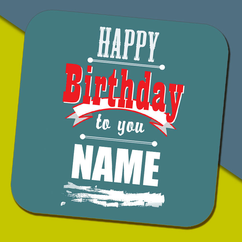 Playbill Birthday Name Coaster