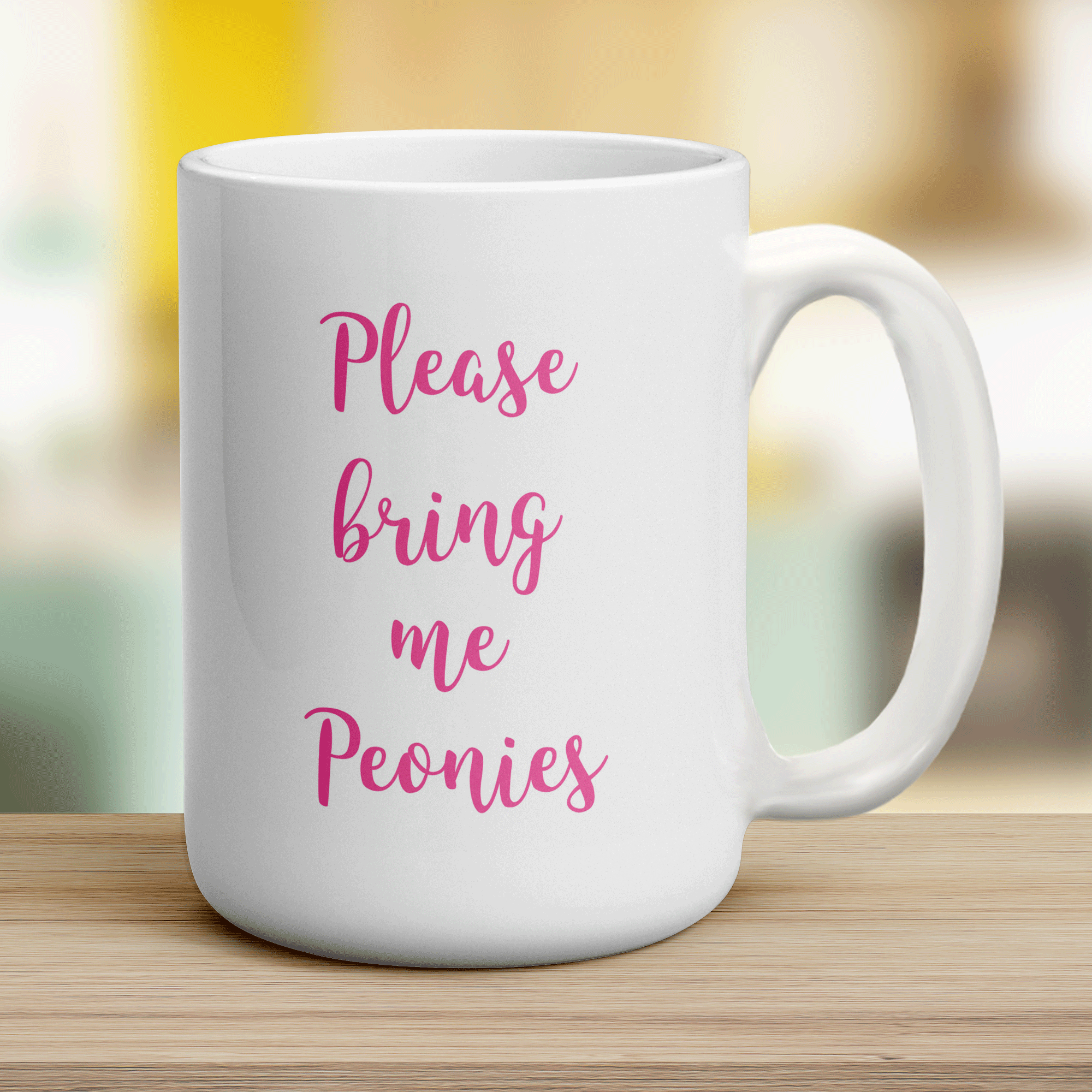 Please Bring Me Peonies Mug