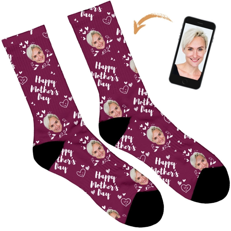 Happy Mothers Day Socks - Hearts