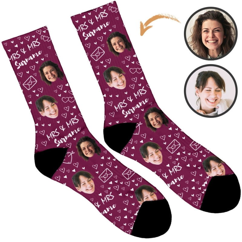 Mrs & Mrs Wedding Socks