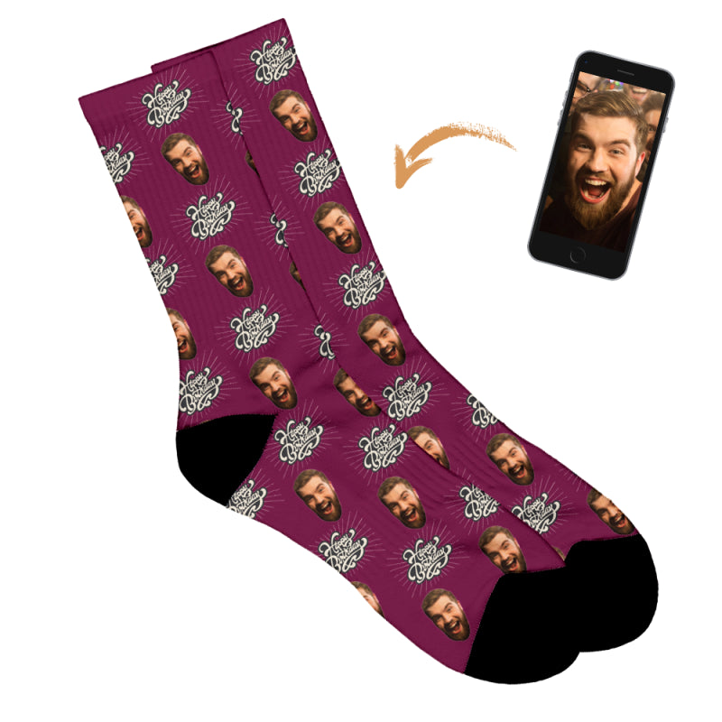 Vintage Birthday Personalised Socks