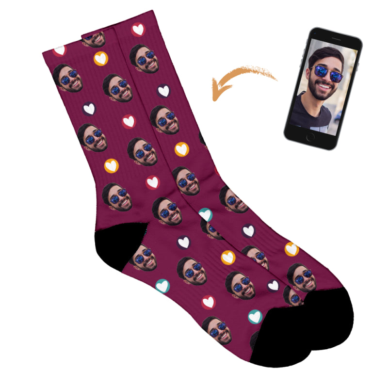 Love Hearts Personalised Socks