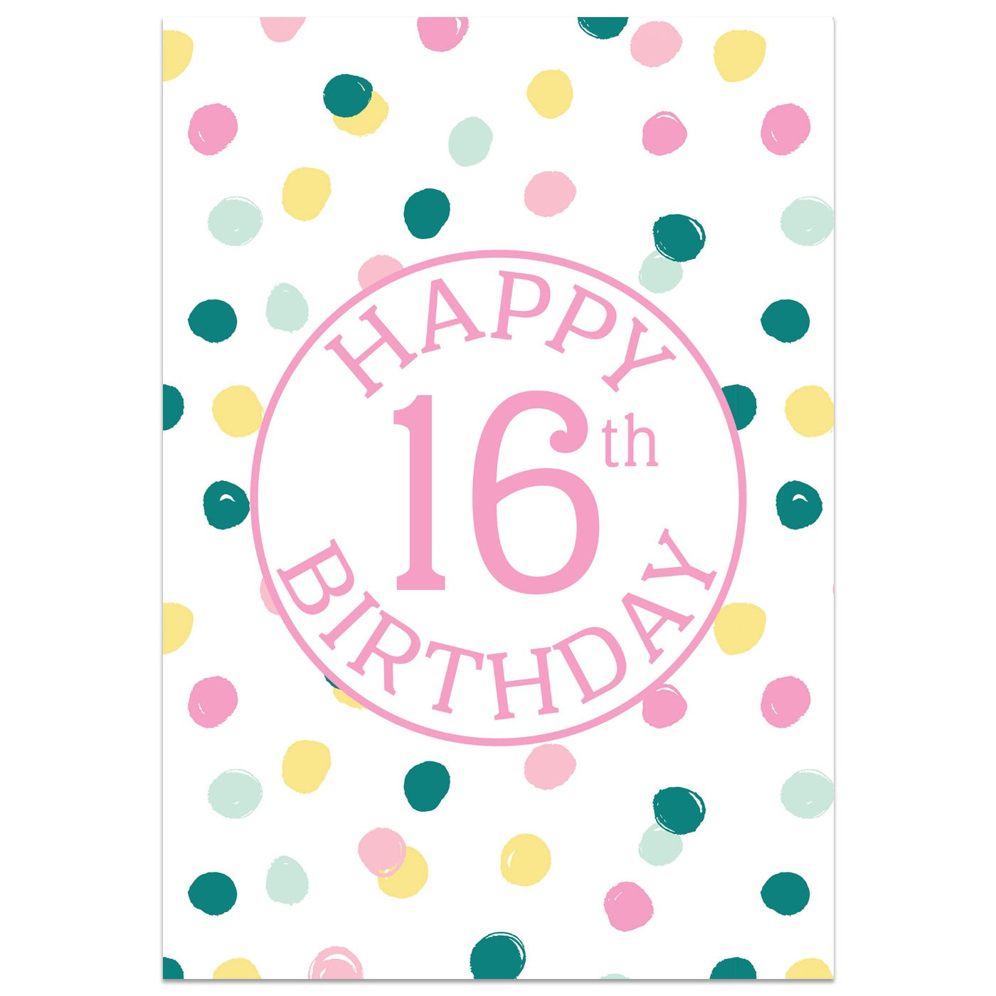 Polka Dot 16th Birthday Card