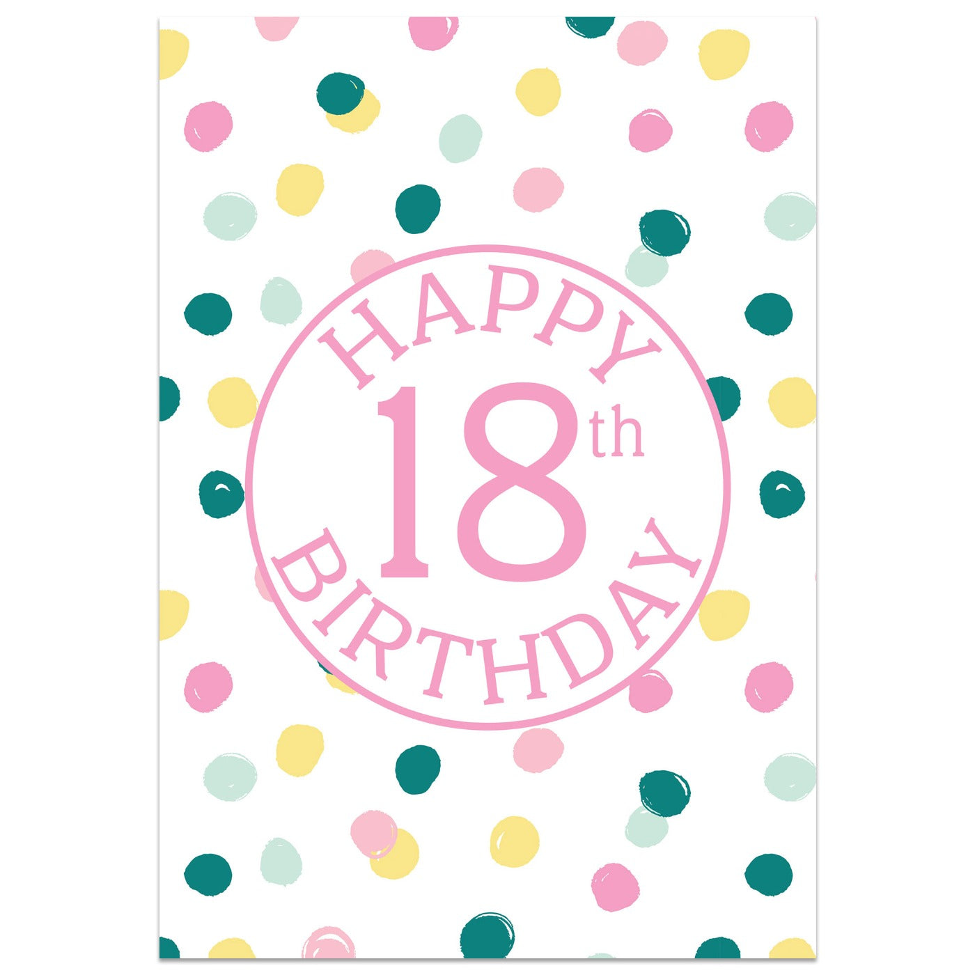 Polka Dot 18th Birthday Card