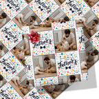 Polka Dot Father's Day Photo Wrapping Paper