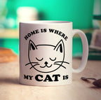 Home is Where My Cat is Mug - Standard 330ml (11oz) / White