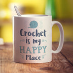 Crochet is My Happy Place Mug - Standard 330ml (11oz) / White