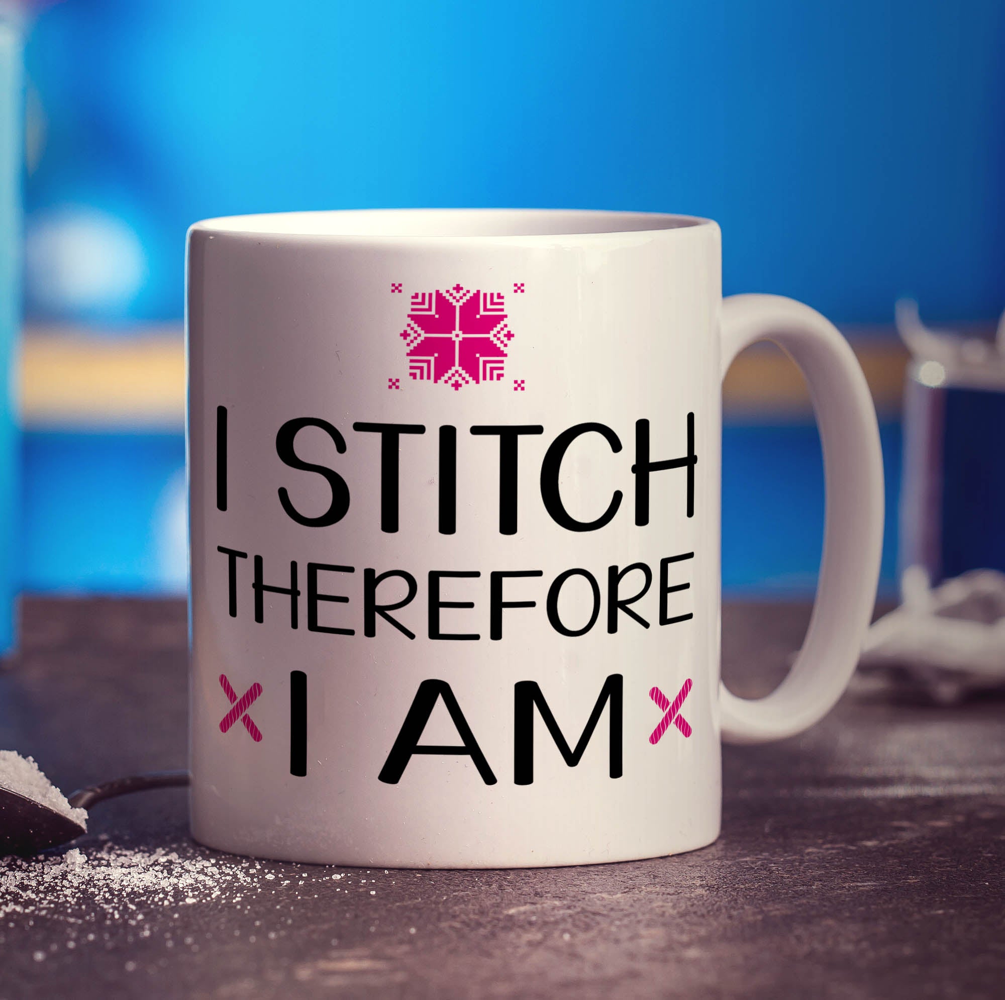 I Stitch Therefore I am Mug