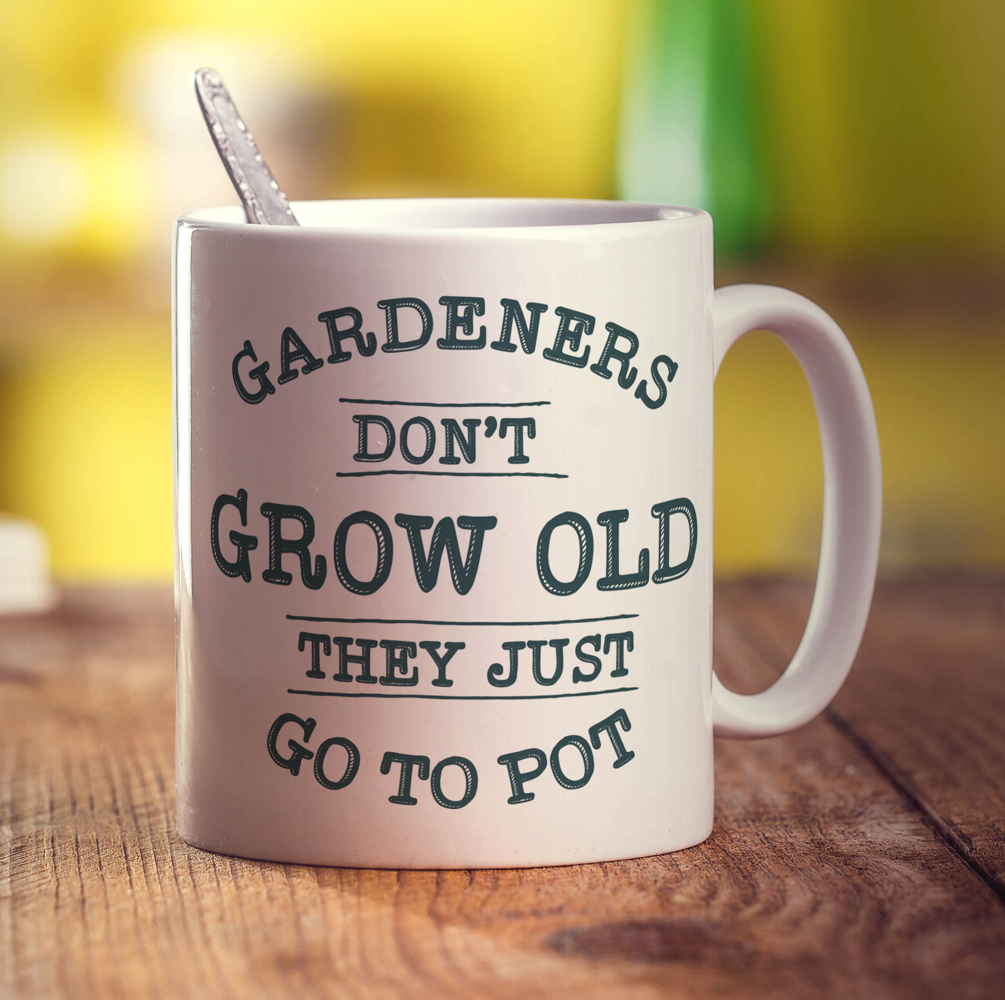 Gardeners Don't Grow Old They Just Go To Pot Mug - Standard 330ml (11oz) / White